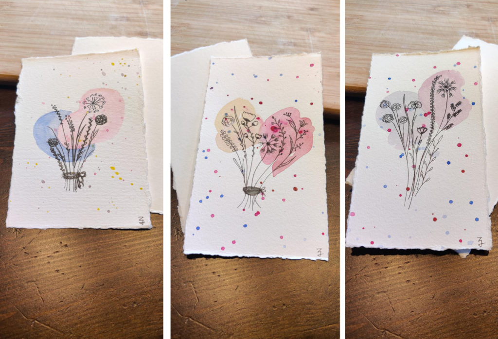 Karten aus handgeschöpftem Papier